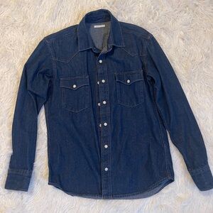 From Japan | Denim Button Up Shirt | High Quality Material | Blue Denim